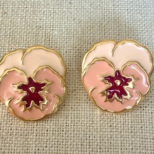Avon Pansy Earrings